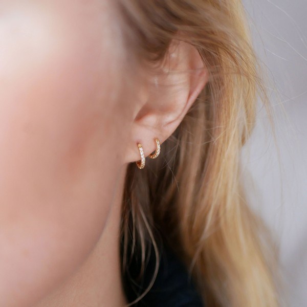 Flora hoops i forgyldt af Enamel - E145GM